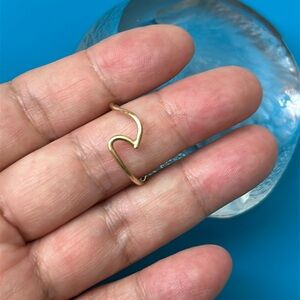 🖤Gold filled French wire handmade Wave 🌊 Ring